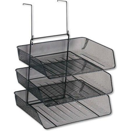 FELLOWES Fellowes® Mesh Partition Additions 3-Tray Organizer, Black 75902
